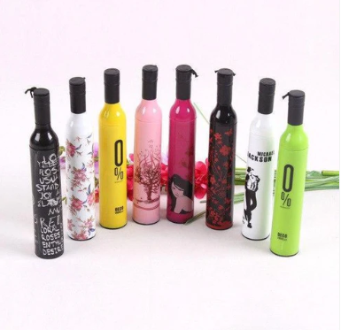 Pocket Folding Wine Bottle Umbrella