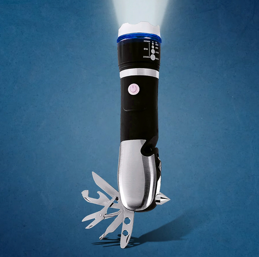Battery Operated Multi Tool Led Flashlight, All in One Tool Light