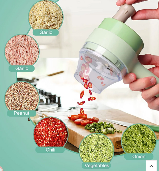 4 in 1 Electric Electric Food Chopper Multifunction Vegetable Fruit Slicer
