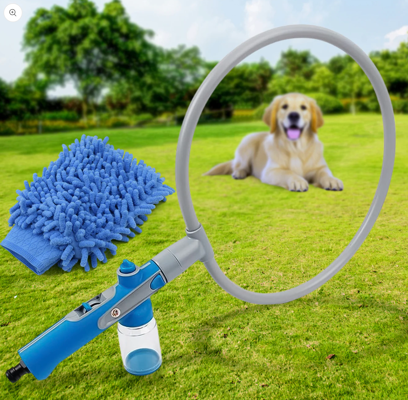Pet Shower Sprayer, Cat Dog Grooming Bath Massager, With Microfiber Glove