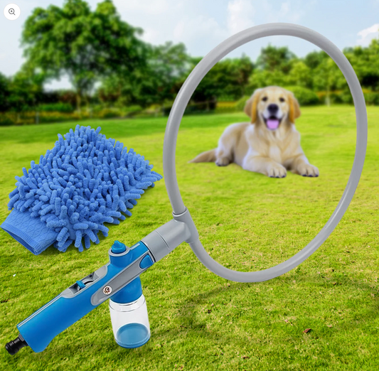 Pet Shower Sprayer, Cat Dog Grooming Bath Massager, With Microfiber Glove